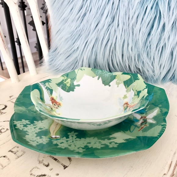 Disney Fairies, Royal Doulton, Collectable, Plate And Bowl, Set of 2, NEW No Box - Picture 2 of 12